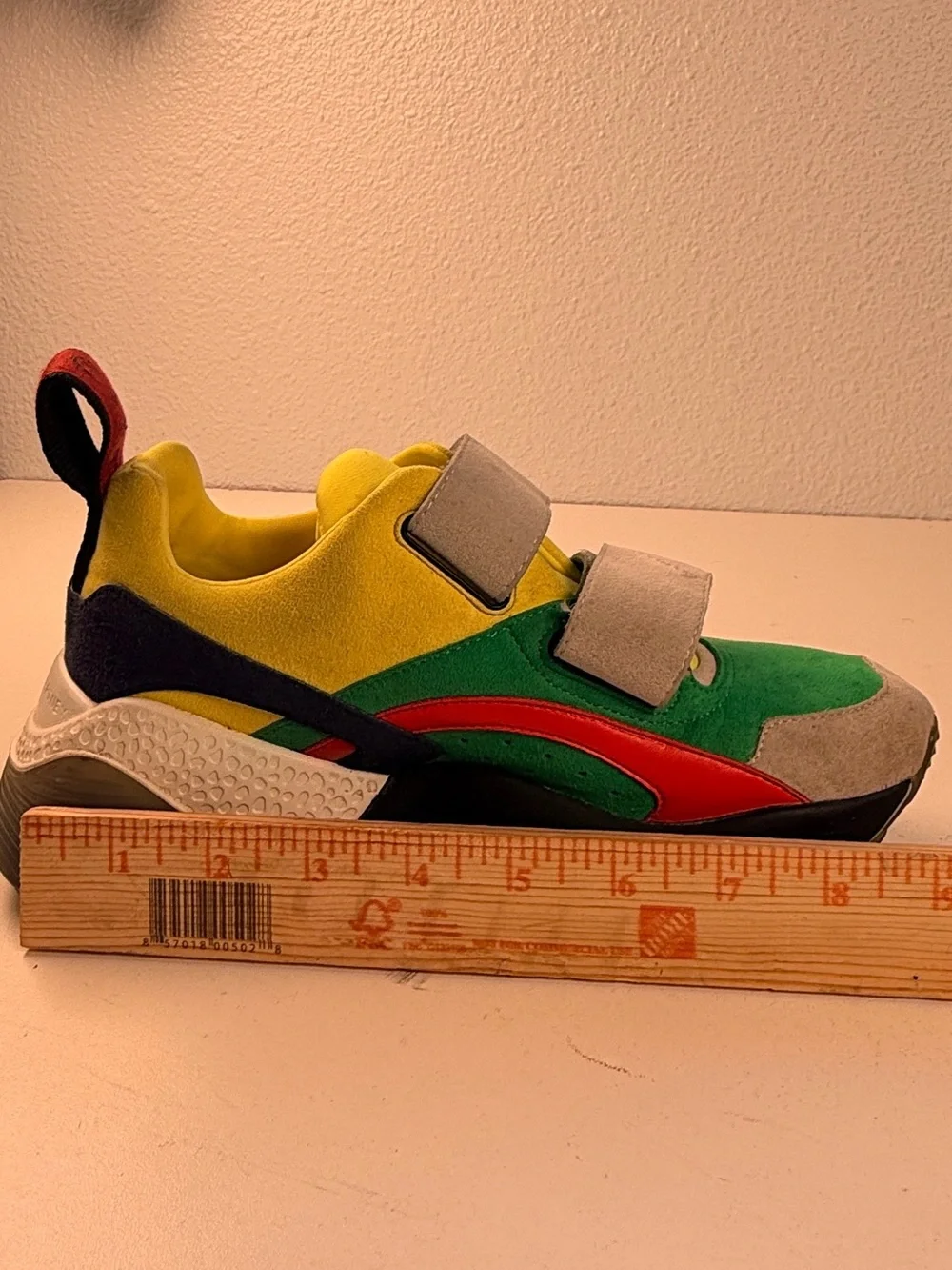 Stella McCartney Eclypse Sneakers Size 35 Multicolor Velcro Platform Chunky